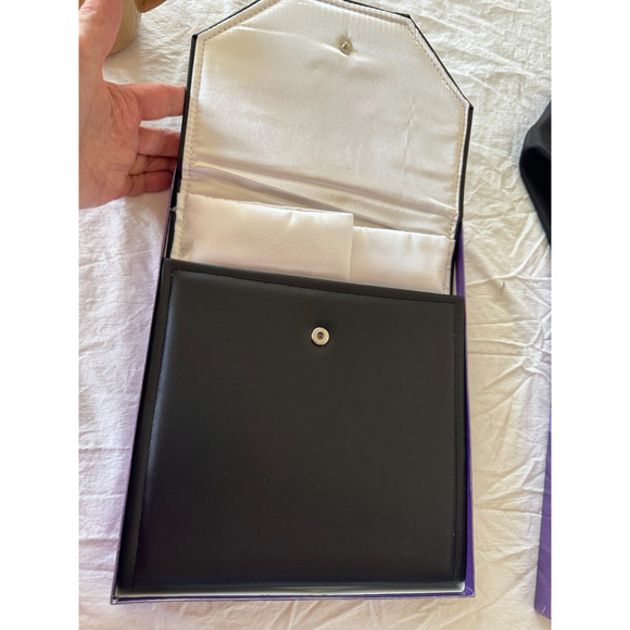 Suzanne Somers Crystal Iridescent Blue Dangle Statement 3D Necklace w Box - Picture 12 of 15